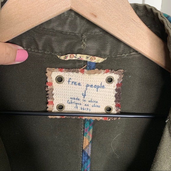 Free People Green Military Utility Jacket - Picture 2 of 10